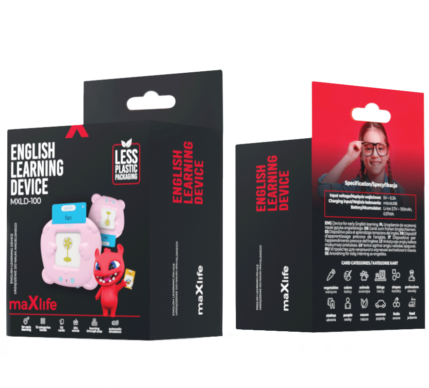 Jouet éducatif MaXlife MXLD-100 pour apprendre les mots en anglais, Rose