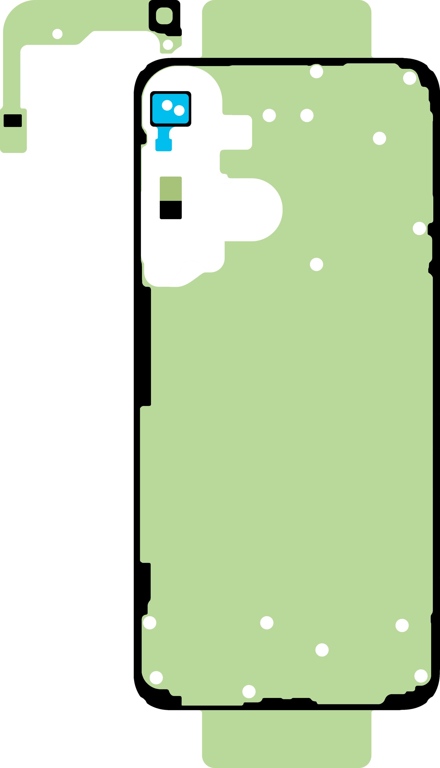 Kit Adhésif Couvercle Batterie Samsung Galaxy S23+ S916, Service Pack GH82-30556A