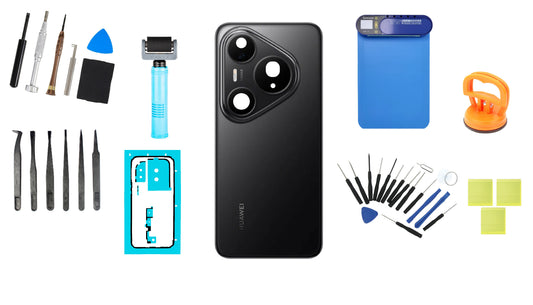 Kit Coque Batterie Huawei Pura 80 Pro Glazed Black Service Pack et Outils de Service Dédiés