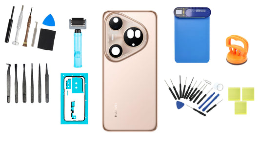 Kit Couvercle Batterie Huawei Pura 80 Ultra Prestige Gold Service Pack et Outils de Service Dédiés