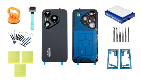 Kit de coque arrière Huawei Pura 90s Pro Mulberry Black Service Pack et outils de réparation dédiés