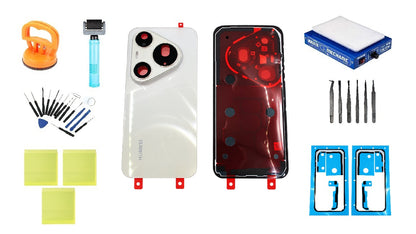 Kit de coque arrière de batterie Huawei Pura 90s Pro Max Blush Gold Service Pack avec outils de réparation dédiés