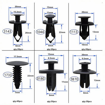 Kit Clips / Pinces Auto OEM, 190 en 1