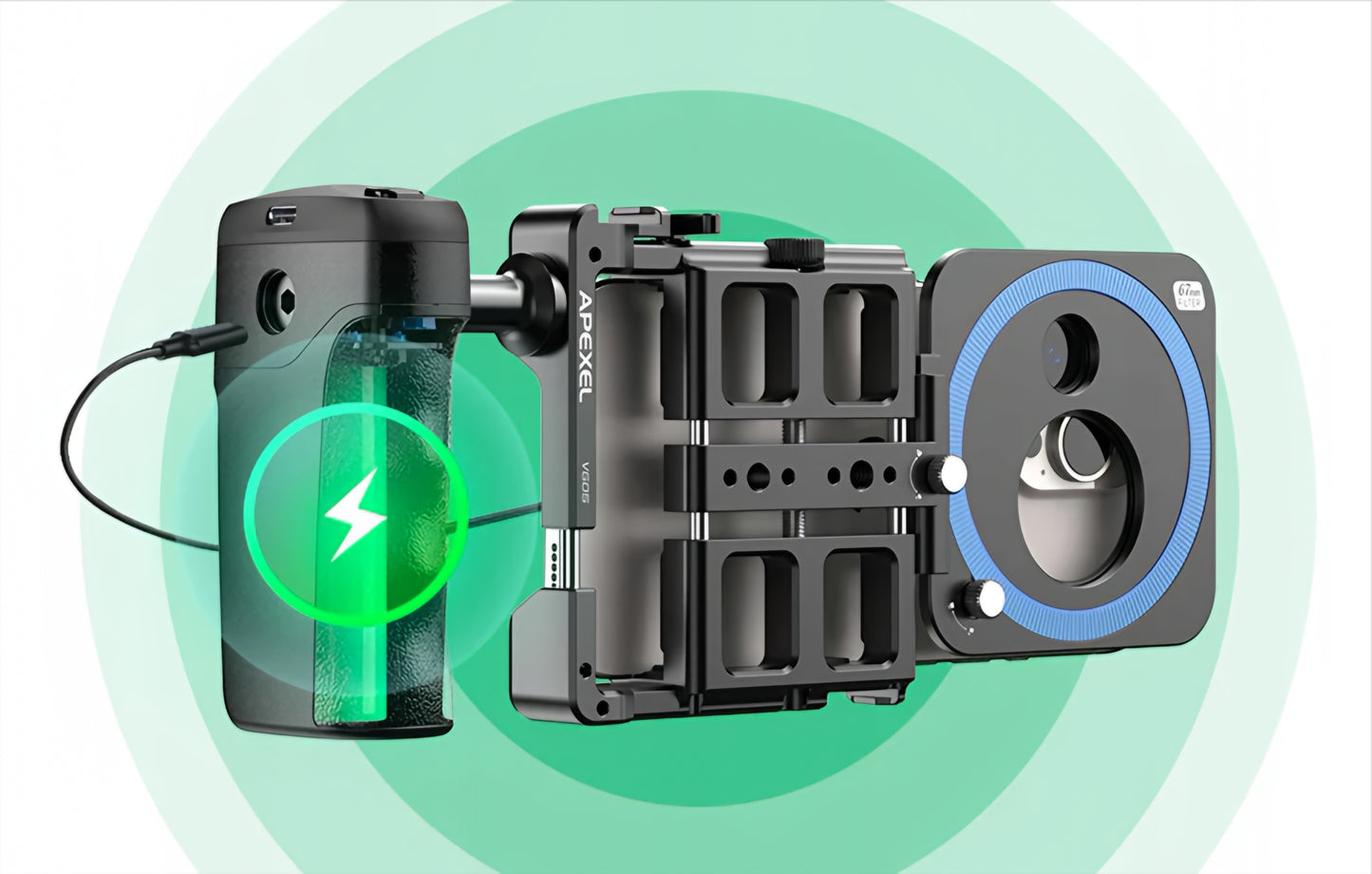 Kit de Vlogging Apexel pour Téléphone, Noir APL-VG05CH