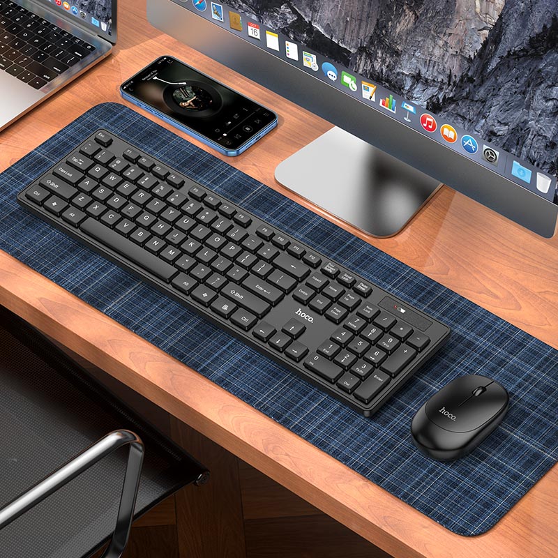 HOCO GM17 Wireless Keyboard and Mouse Kit, Black
