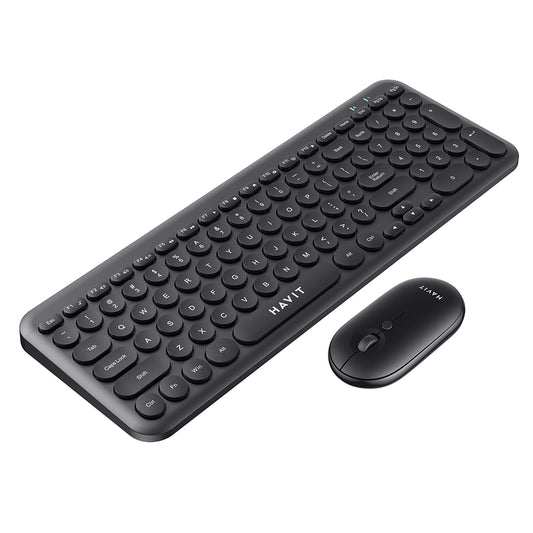 Kit Clavier et Souris Sans Fil HAVIT, Noir