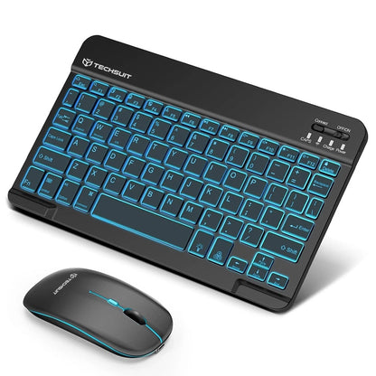 Kit Clavier Souris Sans Fil Techsuit AirCombo WKM1, BT / Wi-Fi, Noir