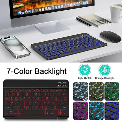 Kit Clavier Souris Sans Fil Techsuit AirCombo WKM1, BT / Wi-Fi, Noir
