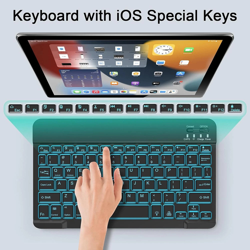 Kit Clavier Souris Sans Fil Techsuit AirCombo WKM1, BT / Wi-Fi, Noir