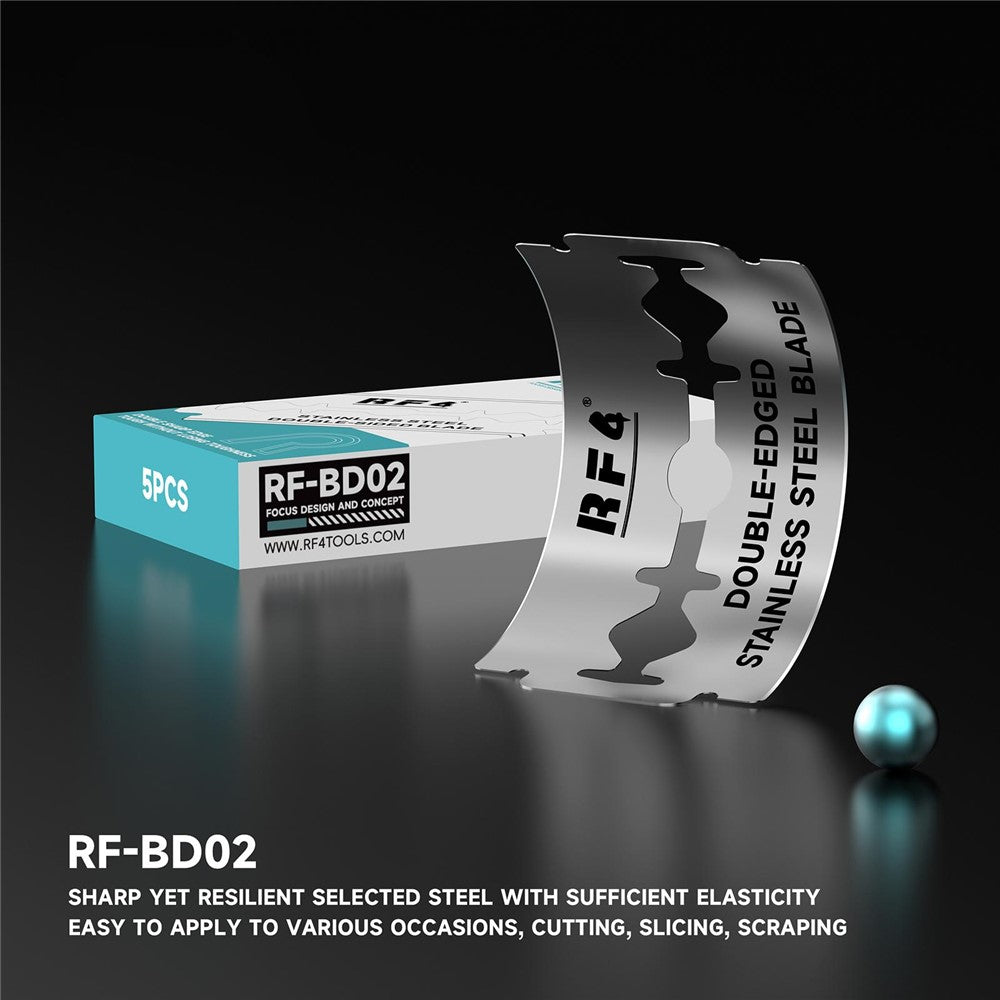 Lame de rechange RF4 RF-BD02 pour outil de retrait d'adhésif UV / OCA, lot de 100 pièces