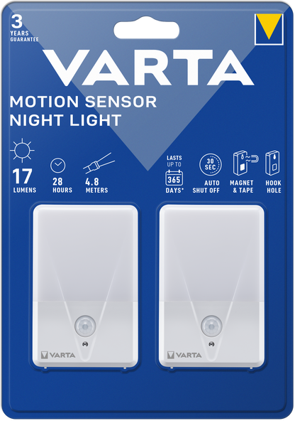 Varta Veghe Lamp, Sensor, 17lm, lot de 2 pièces