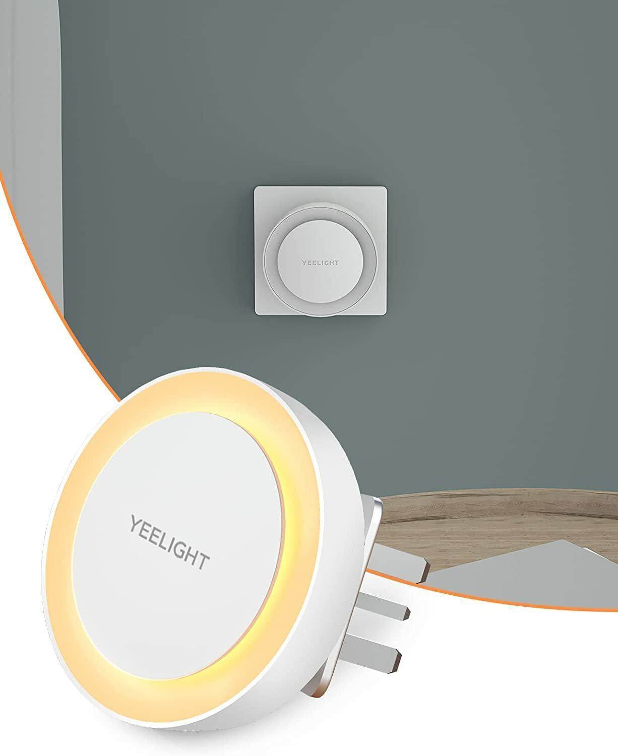 Lampe LED Veilleuse Yeelight Plug-in Nightlight, 0.5W, 2500K, Capteur, Version UK, Blanche YLYD11YL
