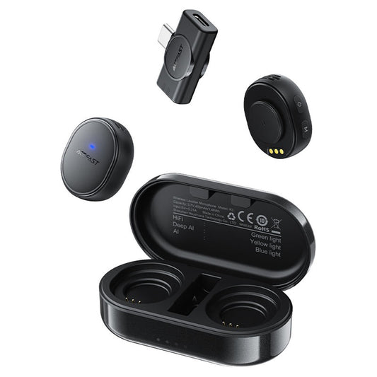 Lavallière Acefast R3, USB-C, Set 2 pièces, Noire