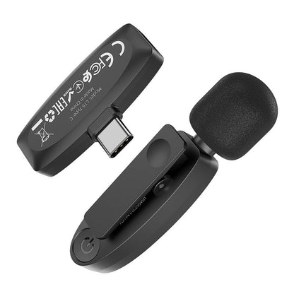 Lavalier Bluetooth HOCO L15, USB-C, noir