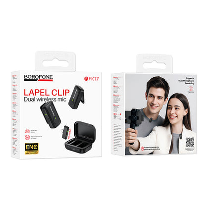 Borofone BFK17 Lemai Lavalier, USB-C, Set of 2, Black