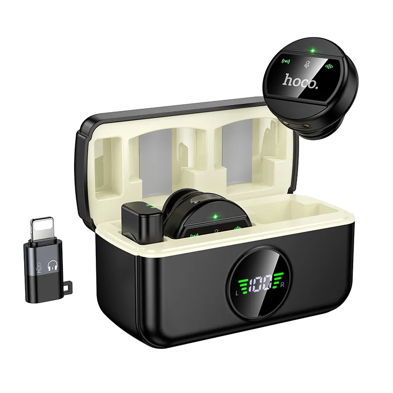 Lavalier HOCO L22, USB-C / Lightning, Set 2 pièces, Noir