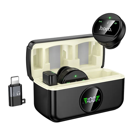 Lavalier HOCO L22, USB-C / Lightning, Set 2 pièces, Noir