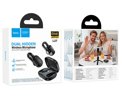 Micro-cravate HOCO L27, USB-C, Lot de 2 pièces, Noir