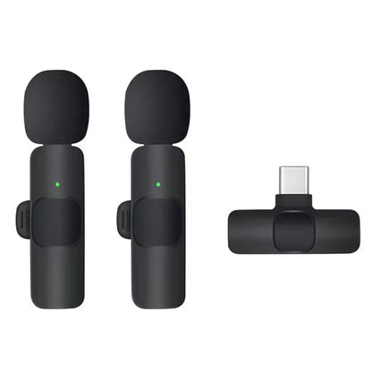 Lavalier Techsuit LW2, USB-C, Lot de 2 pièces, Noir