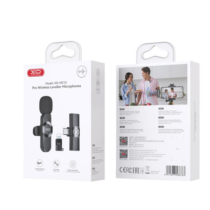 Lavalier XO Design MC13, USB-C / Lightning, Noir
