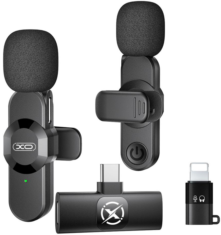 Lavalier XO Design MC14 Dual, USB-C / Lightning, Set of 2 pieces, Black