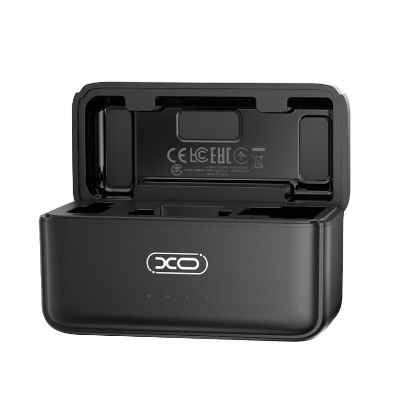 Micro-cravate XO Design MC15 Dual, USB-C / Lightning, Lot de 2 pièces, Noir