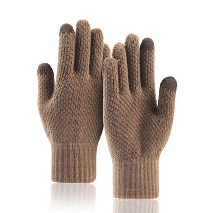 Techsuit Men's Winter Touchscreen Gloves ST0013, Size 22cm, Brown