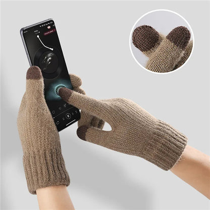 Gants d'hiver tactiles Iwarm ST0016, Taille 22cm, Bleu marine