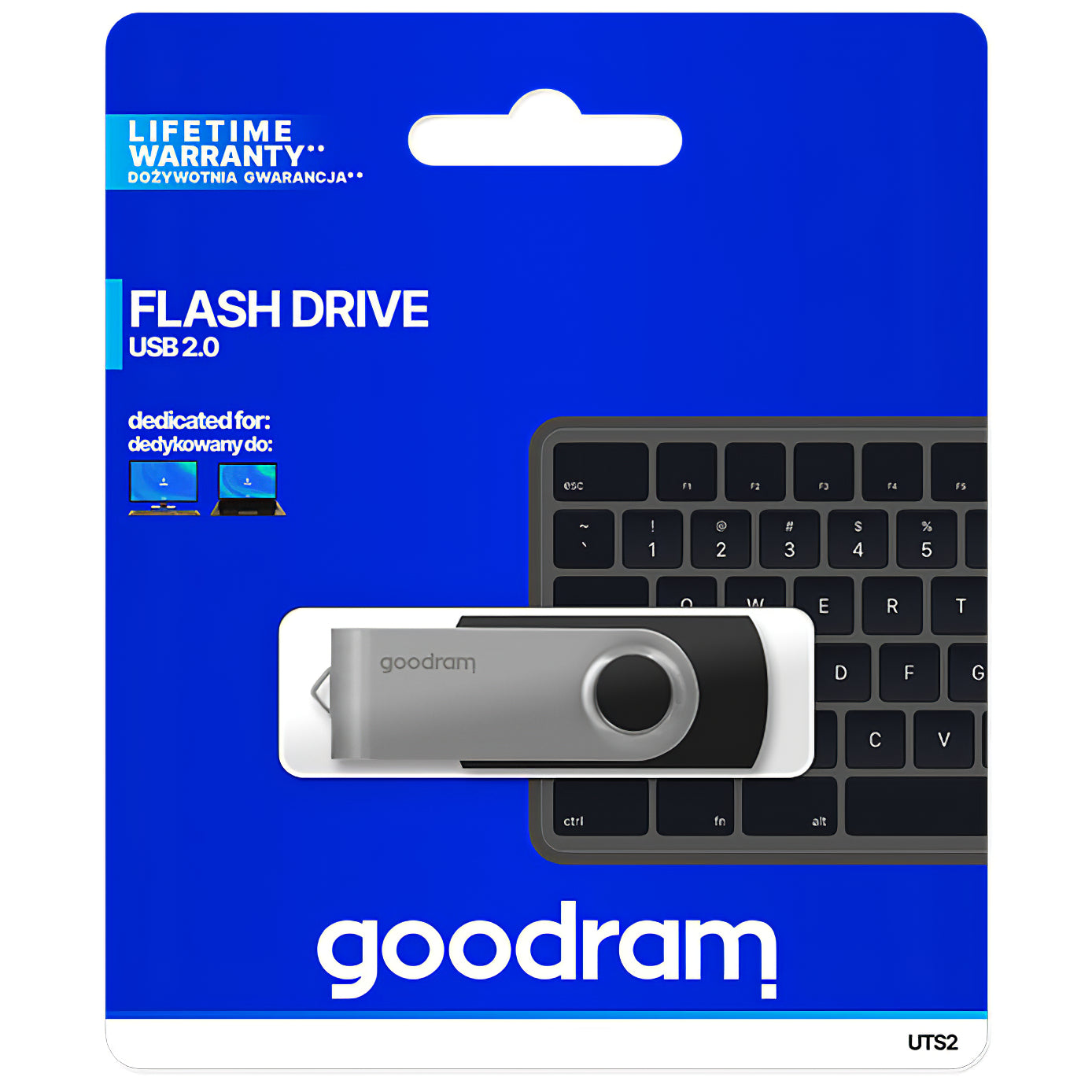 Mémoire Externe USB-A GoodRam UTS2, 64Gb UTS2-0640K0R11