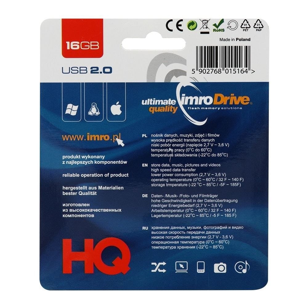 Mémoire Externe USB-A Imro, 16Gb