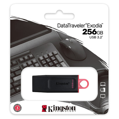 Mémoire externe USB-A 3.2 Kingston DT Exodia, 256 Go DTX/256 Go