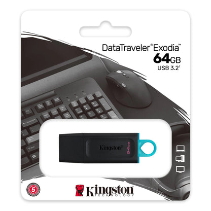 Mémoire externe USB-A 3.2 Kingston DT Exodia, 64 Go DTX/64 Go