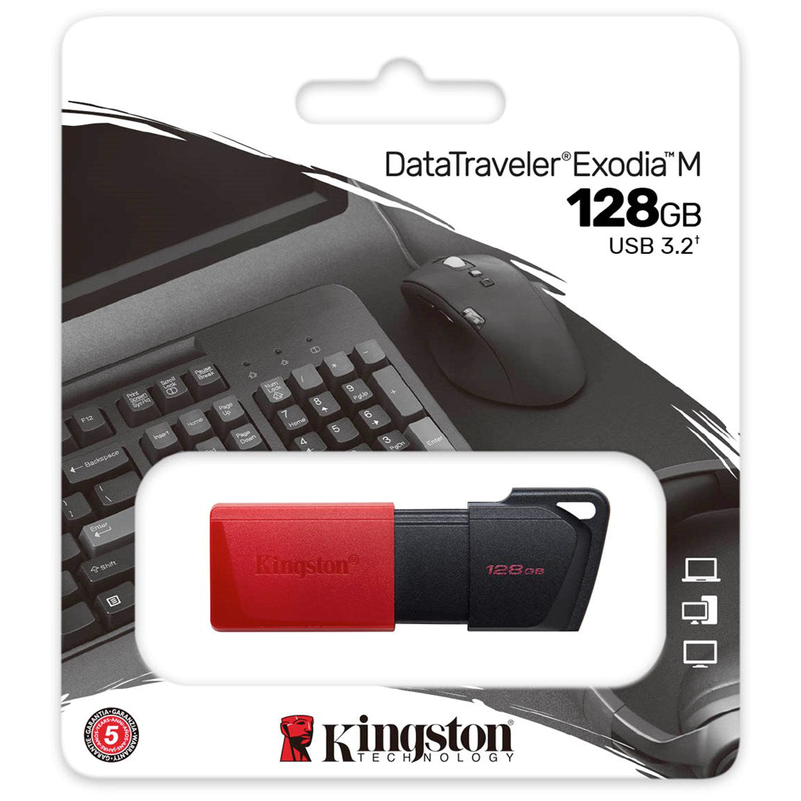 Mémoire externe USB-A 3.2 Kingston DT Exodia M, 128 Go DTXM/128 Go