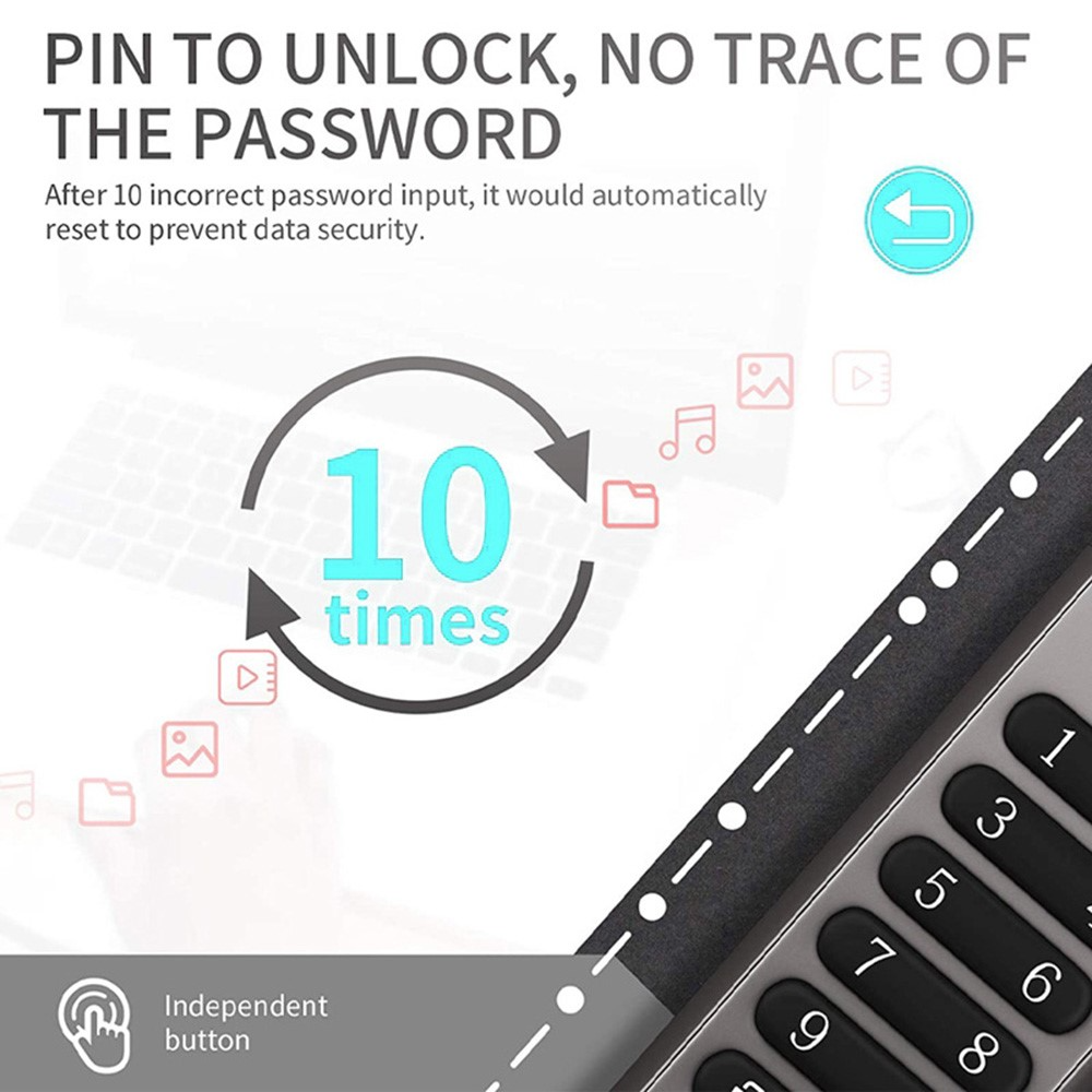 External USB-A 3.0 OEM XC002 KeySecure Memory, 64Gb