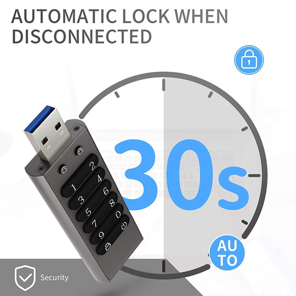 External USB-A 3.0 OEM XC002 KeySecure Memory, 64Gb