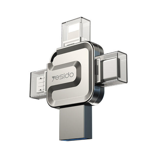 Mémoire Externe USB-A 3.0 / Lightning / USB-C / microUSB Yesido FL15, 16Gb