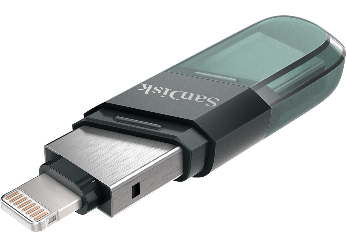 Mémoire Externe USB-A 3.1 / Lightning SanDisk iXpand Flip, 64Gb SDIX90N-064G-GN6NN