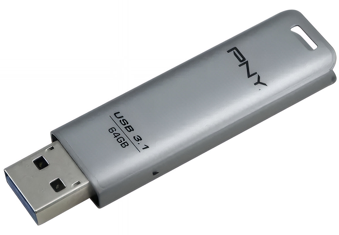 Mémoire Externe USB-A 3.1 PNY Elite Steel, 64Gb FFD64GESTEEL31G-EF