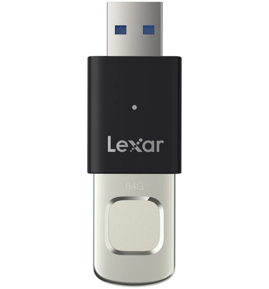Mémoire Externe USB-A 3.2 Lexar JumpDrive Fingerprint F35 Pro, 64Go