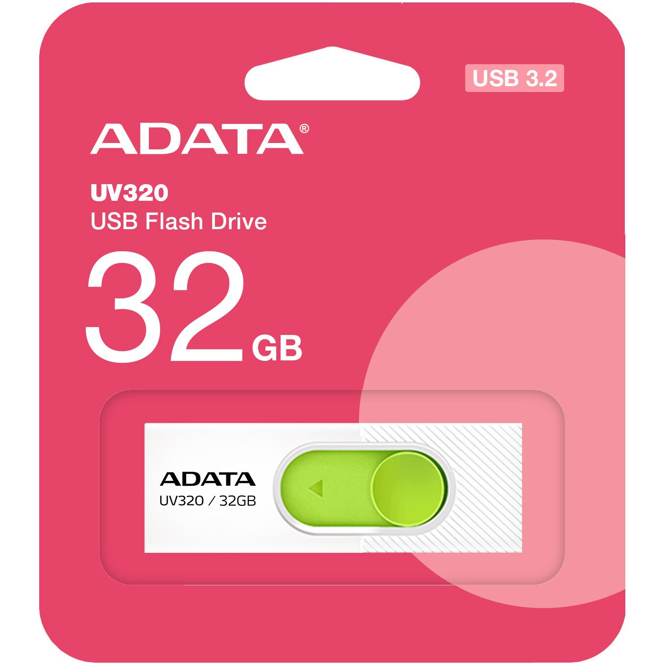 Mémoire Externe USB-A 3.2 Adata UV320, 32Gb AUV320-32G-RWHGN