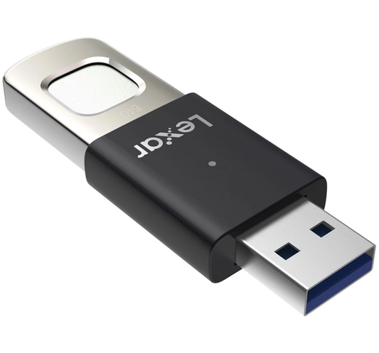 Mémoire Externe USB-A 3.2 Lexar JumpDrive Fingerprint F35 Pro, 64Go