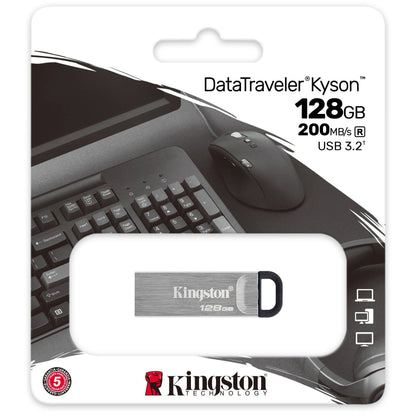 Mémoire externe USB-A 3.2 Kingston DT Kyson, 128 Go DTKN DTKN/128 Go