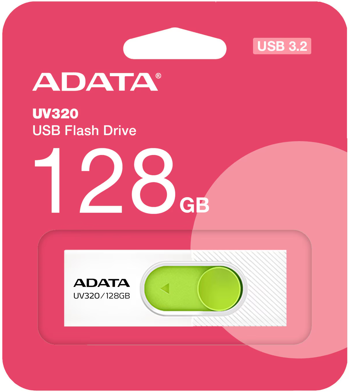 Mémoire Externe USB-A 3.2 Adata UV320, 128Gb AUV320-128G-RWHGN