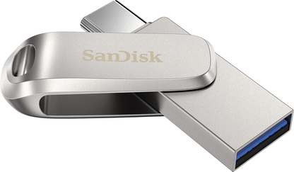 Mémoire Externe USB-A 3.2 / USB-C SanDisk Ultra Luxe Dual Drive, 256Go SDDDC4-256G-G46