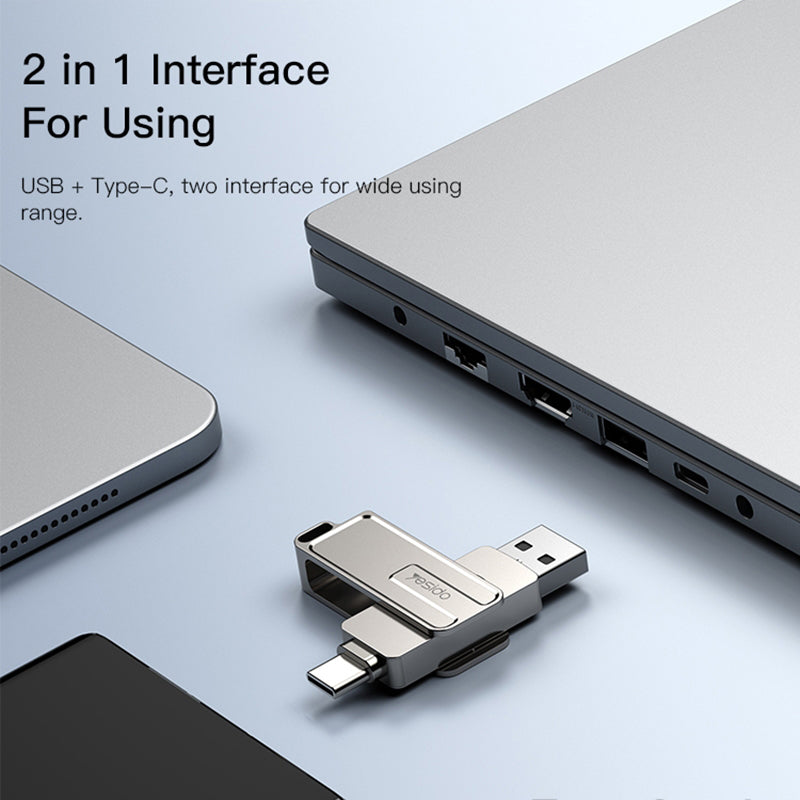 Memorie Externa USB-A - USB-C Yesido FL17, 128Gb