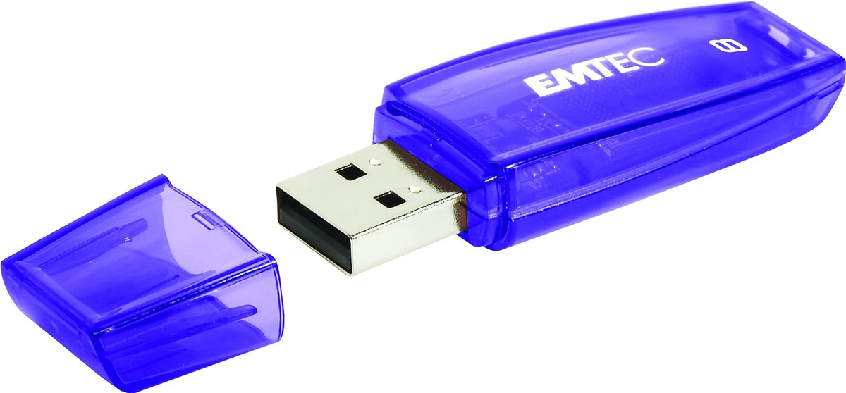 Mémoire Externe USB-A Emtec C410 Color Mix, 8Gb ECMMD8GC410