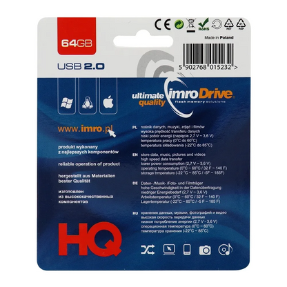 Mémoire Externe USB-A Imro, 64Gb
