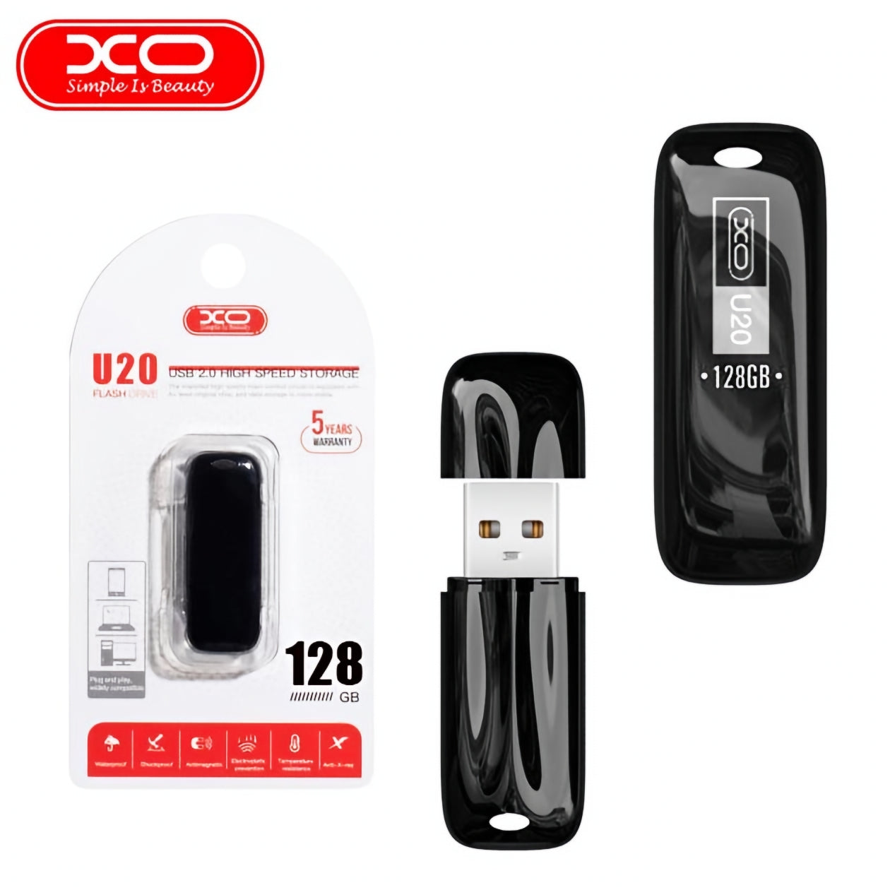 Mémoire Externe USB-A XO Design U20, 128Gb