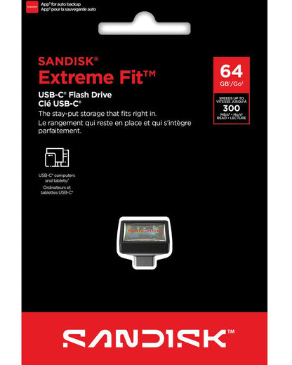 Mémoire Externe USB-C SanDisk Extreme Fit, 64Gb SDCZ530-064G-G46