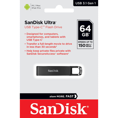 Mémoire Externe USB-C SanDisk Ultra, 64Gb SDCZ460-064G-G46